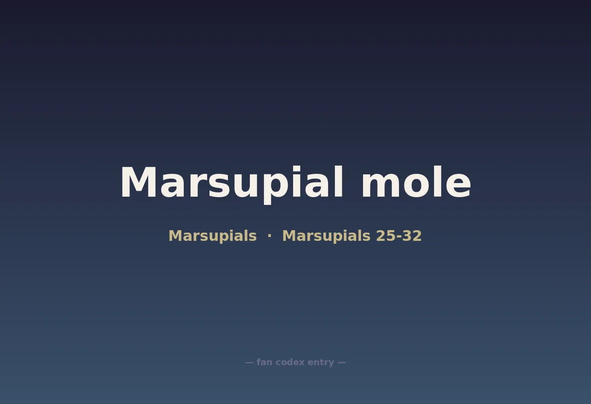 Marsupial mole